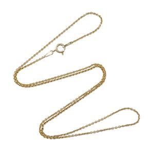 Estate Gold-Tone Sterling Silver 925 1.2mm Cable Chain Necklace 16"